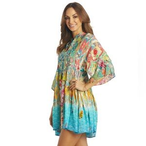 Johnny Was Women's Mixi Short Kaftan Dress